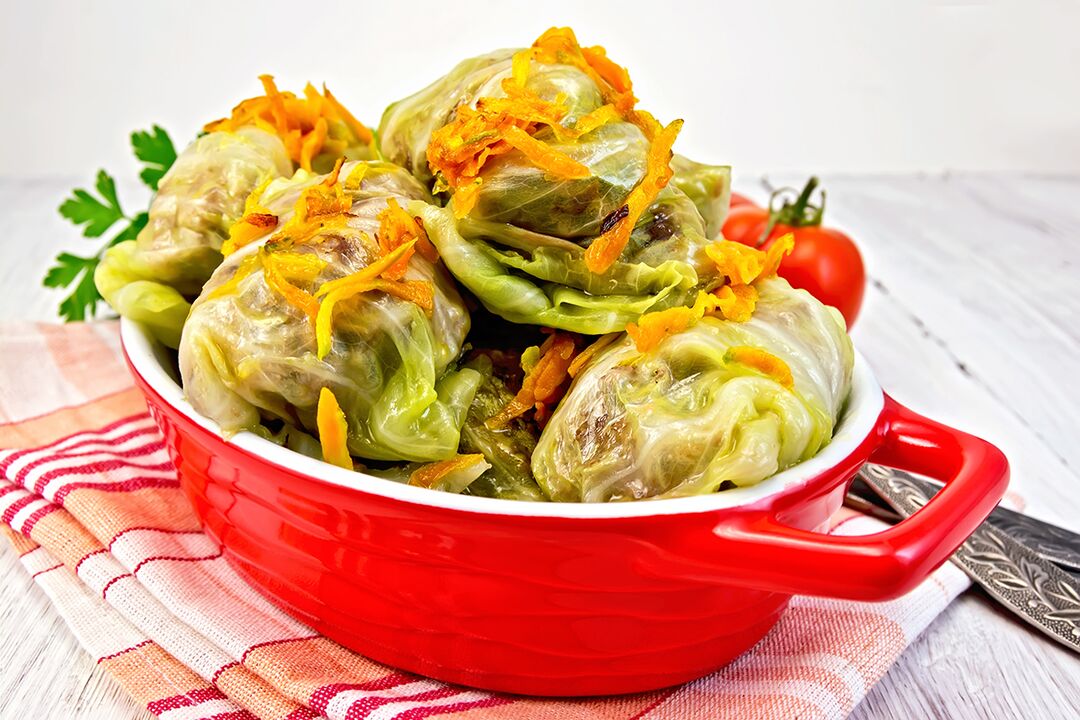 Rouleaux de chou pour perdre du poids