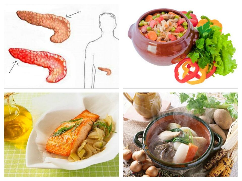 Plats pour l'inflammation du pancréas