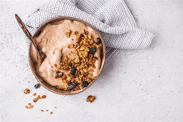 Muesli avec une alimentation saine